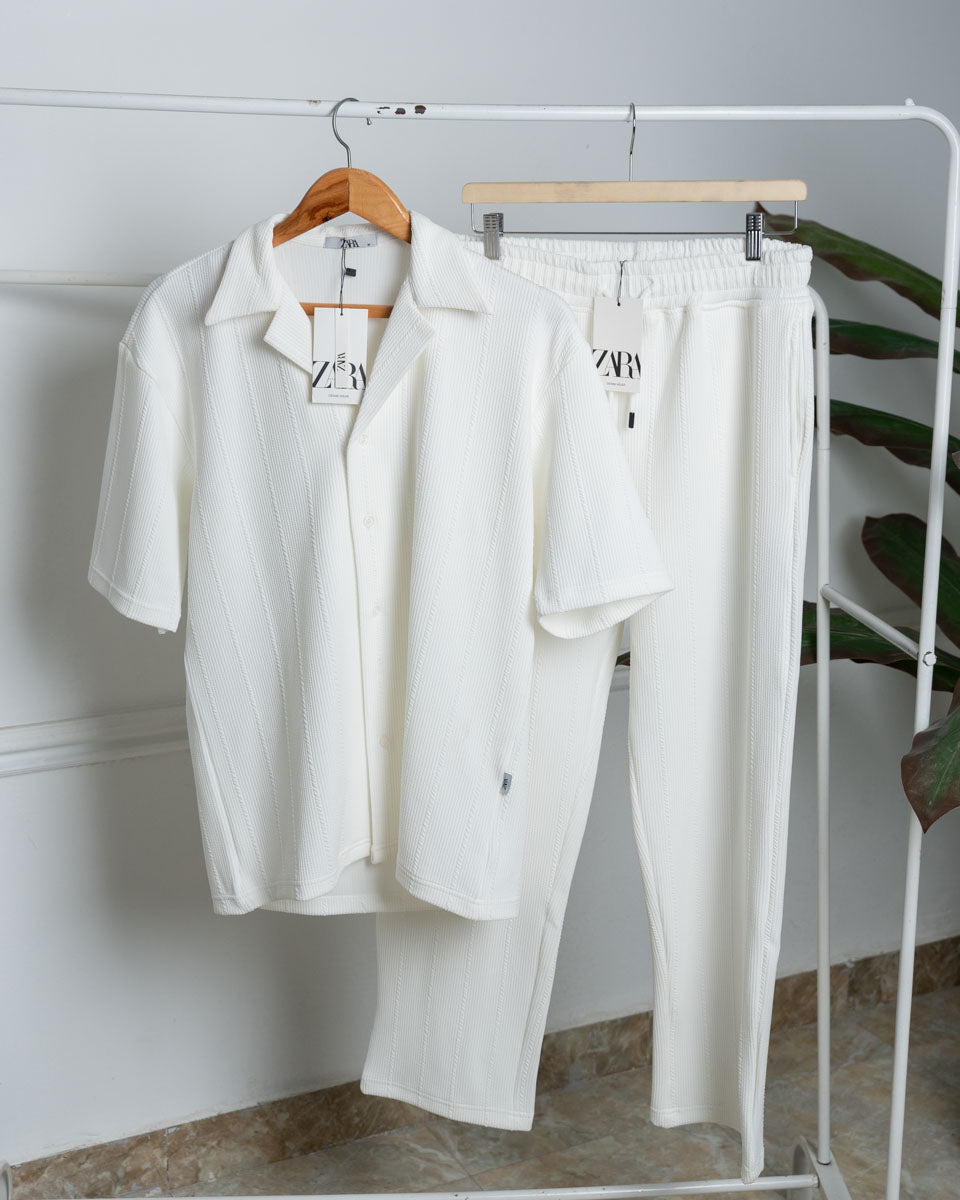 ZARA Jakar suit قميص وبنطلون